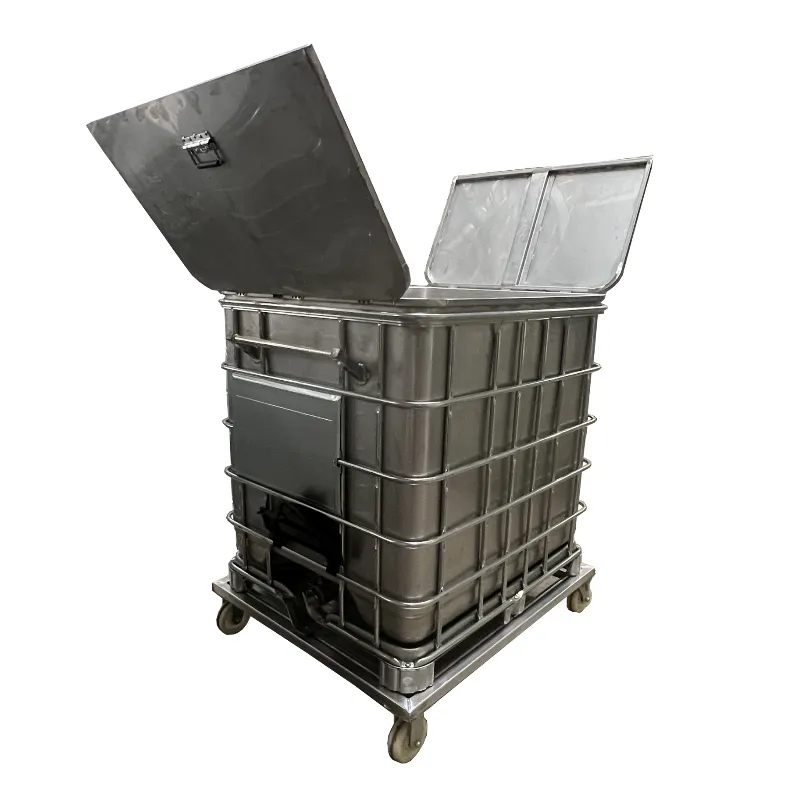 IBC SS Tank 1000l with Large Opening Cover