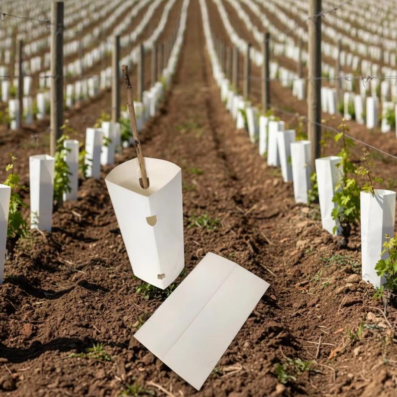 Biodegradable Waterproof Cardboard Tree Guard Protector – Plant Trunk Shelters & Seedling Protection Tubes