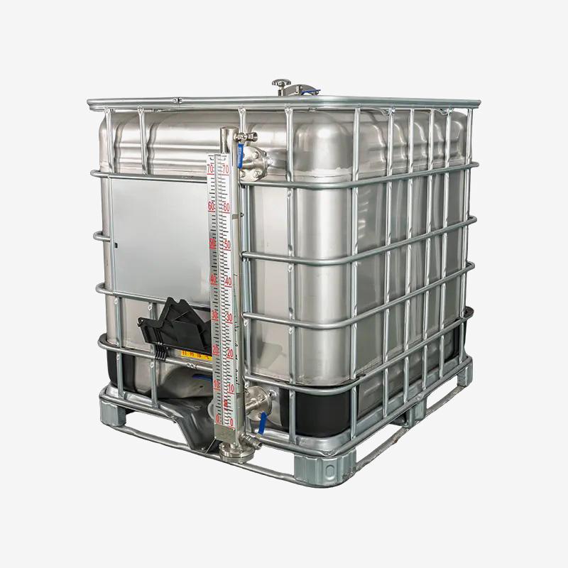 1000L 304 Stainless Steel Intermediate Bulk Container (IBC) with Liquid Level Indicator
