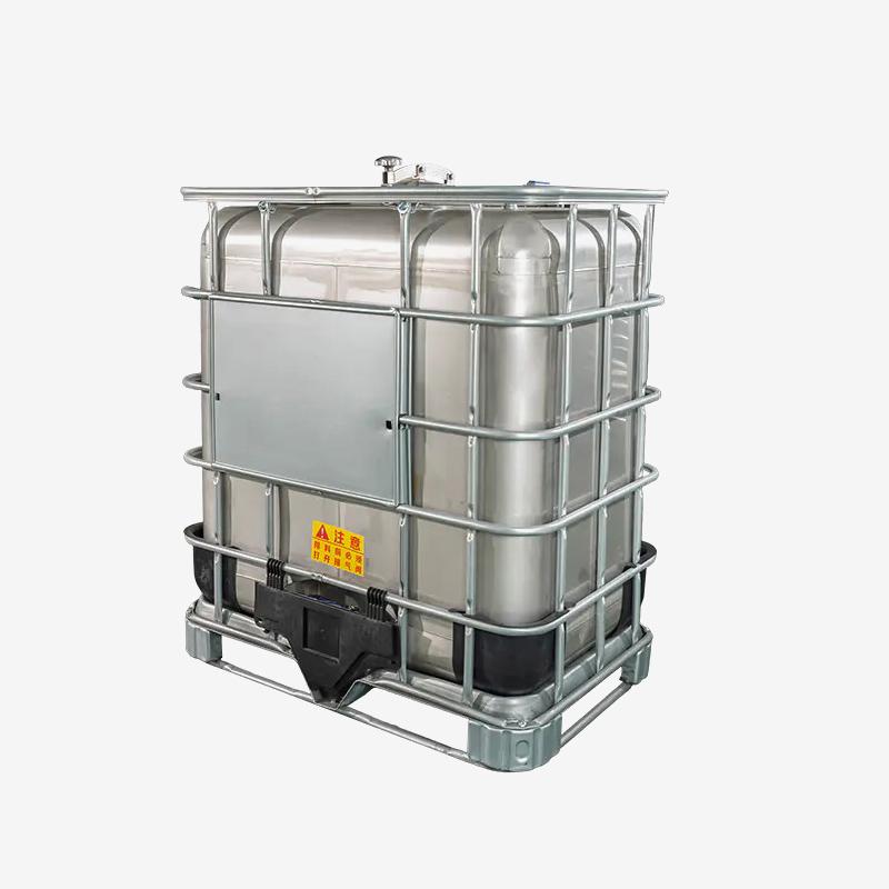 500L Vertical 304 Stainless Steel IBC Bulk Container – Stackable for Container Transport