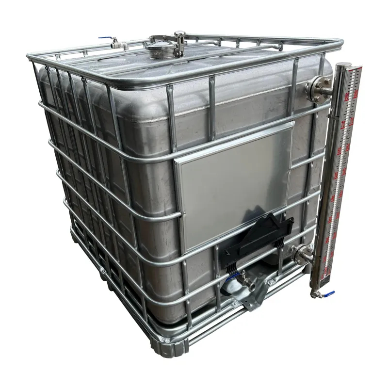IBC SS Tank 1000l with Magnetic Flap