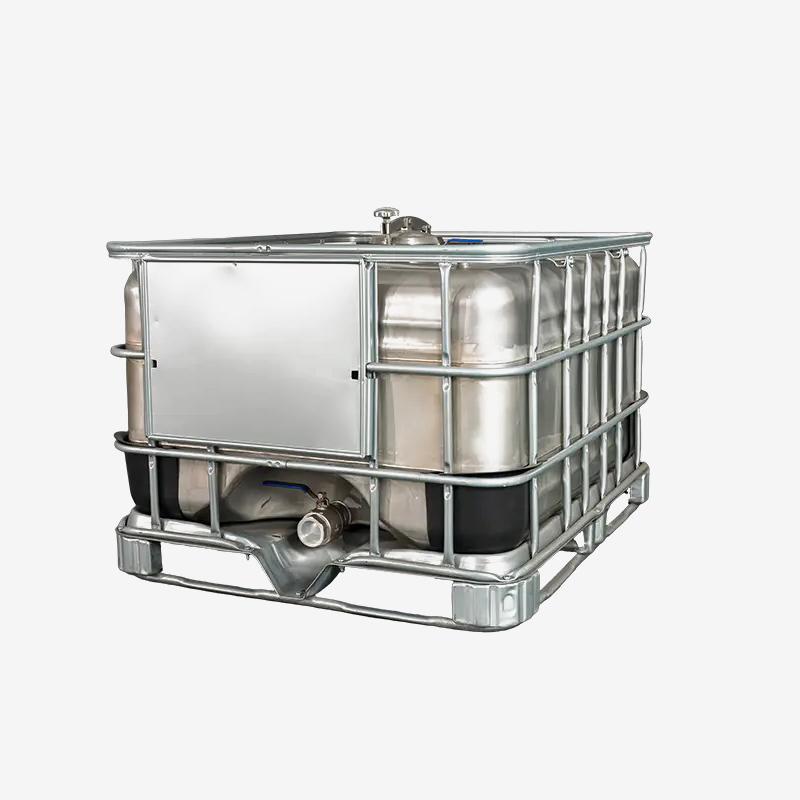 500L Horizontal 304 Stainless Steel IBC Tank for Chemicals & Food Grade Liquids