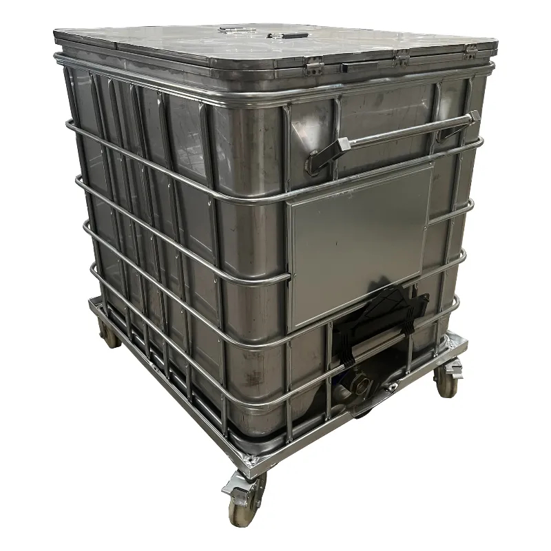 IBC SS Tank 1000l with Large Opening Cover
