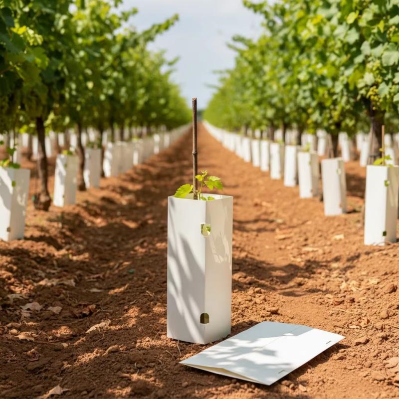 Biodegradable Waterproof Cardboard Tree Guard Protector – Plant Trunk Shelters & Seedling Protection Tubes