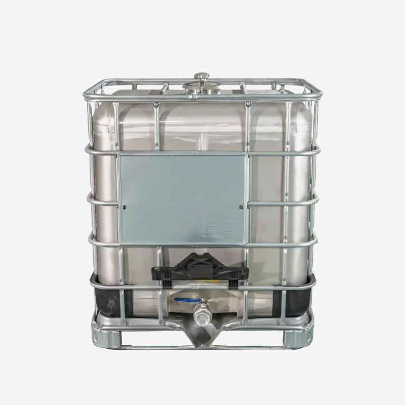 500L Horizontal 304 Stainless Steel IBC Tank for Chemicals & Food Grade Liquids