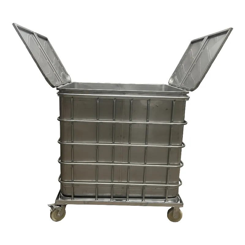 IBC SS Tank 1000l with Large Opening Cover
